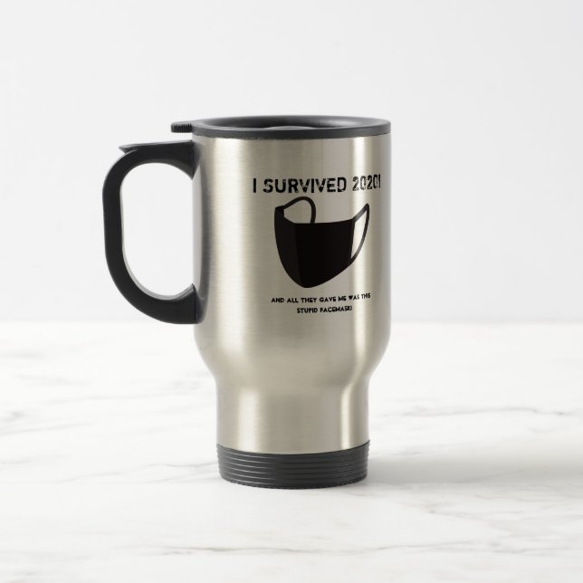 De Voyage I SURVIVED 2020 Travel Mug (Gauche)