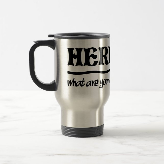 De Voyage Ici I Am mug - choisir style & couleur (Gauche)