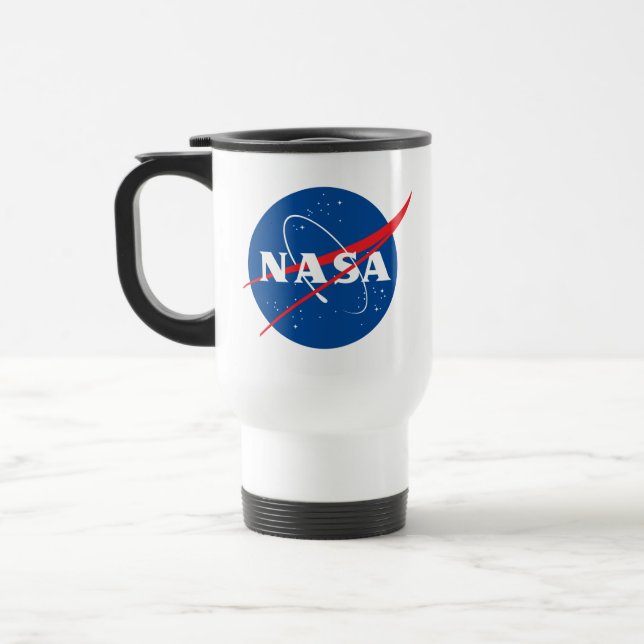 De Voyage Iconic NASA Travel / Commuter Mug (Rocket White) (Gauche)