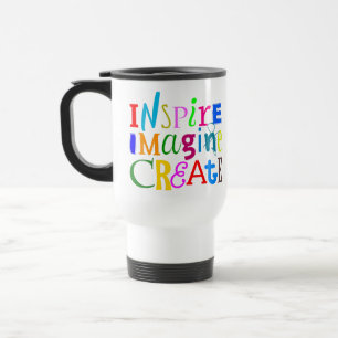 De Voyage Inspire, Imagine, Create - Motivational Travel Mug
