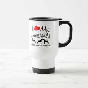 De Voyage J'Aime Mes Trois Chiens Weimaraner Mug