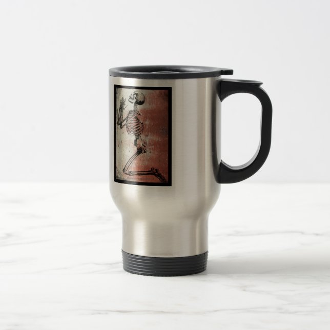 De Voyage Jour des morts priant Skeleton Commuter Mug (Droit)