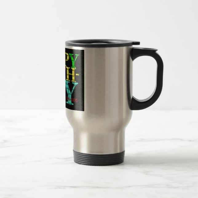 De Voyage Joyeux Anniversaire Mug (Droit)