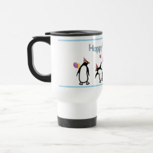 De Voyage Joyeux Anniversaire Pingouin Mug