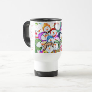 De Voyage Joyeux Noël Snowman Party Travel Mug