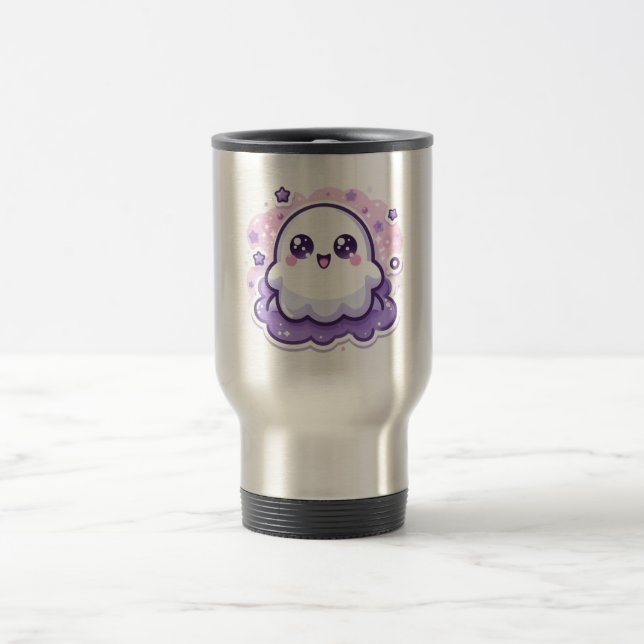 De Voyage Kawaii Ghost Halloween Mug - mignon Pastel Spirit (Centre)