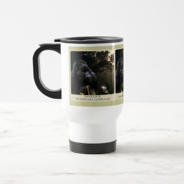 De Voyage Kunga Mountain Gorilla & Frog Travel Mug (Gauche)