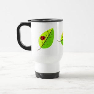 De Voyage Ladybugs Sur La Mug Feuille