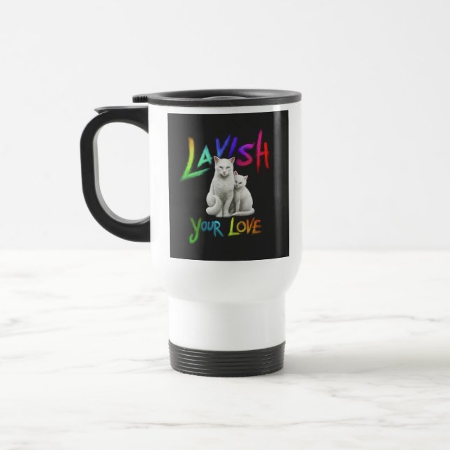 De Voyage "Lavish Your Love" Travel Coffee Mug (Gauche)