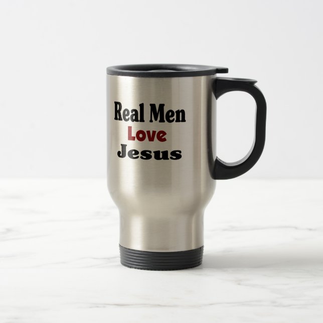 De Voyage Les vrais hommes aiment Jésus Mug (Droit)