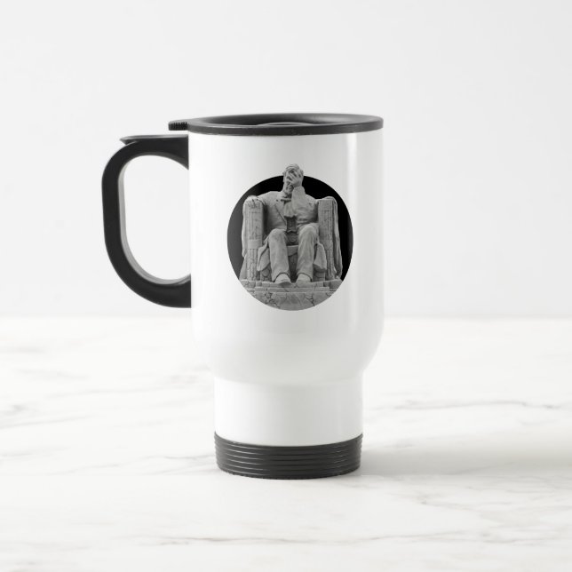 De Voyage Liberty Crumbling Face palme Lincoln mug (Gauche)