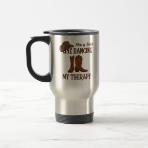 De Voyage Ligne Danser ma thérapie Mug en acier inoxydable