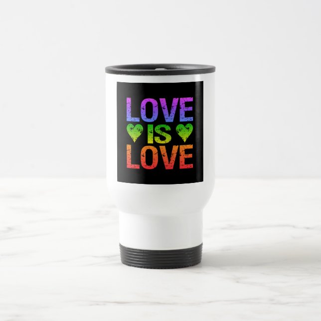 De Voyage Love Is Love mug - choisir style & couleur (Centre)
