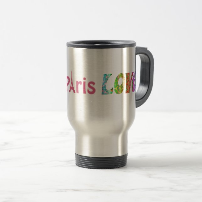 De Voyage Love Paris Travel Mug (Devant droit)