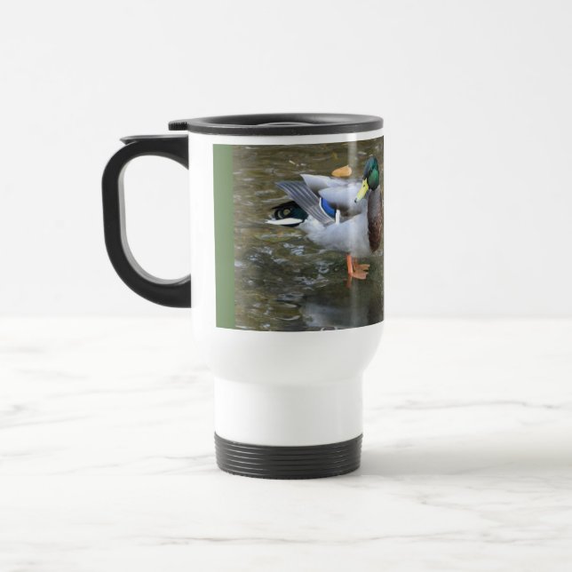 De Voyage Mallard Canards Pair Travel Mug (Gauche)