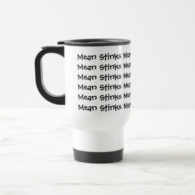 De Voyage Mean Stinks Mug (Gauche)