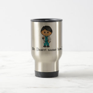 De Voyage Médecin, Brunette Male Travel Mug