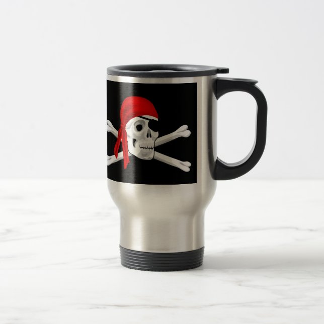 De Voyage Méfiez-vous des Pirates Travel Mug (Droit)