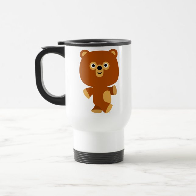 De Voyage Mignonne Assertive Cartographie Ours Commuter Mug (Gauche)
