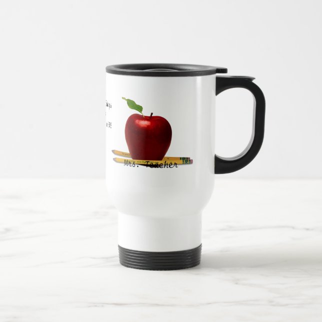 De Voyage Mme PERSONNALISABLE Teacher Travel Mug (Droite)