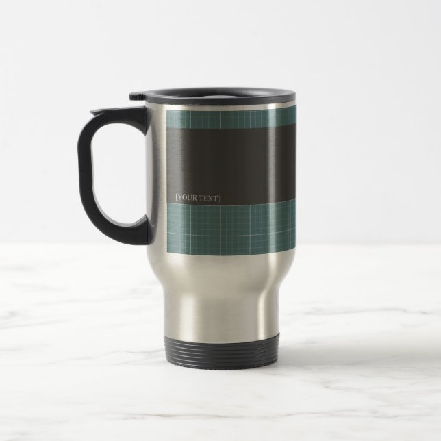 De Voyage Modern Blueprint Grid Insulated Travel Mug TM01 (Gauche)