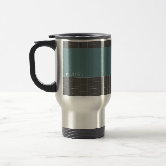 De Voyage Modern Blueprint Grid Insulated Travel Mug TM02 (Gauche)