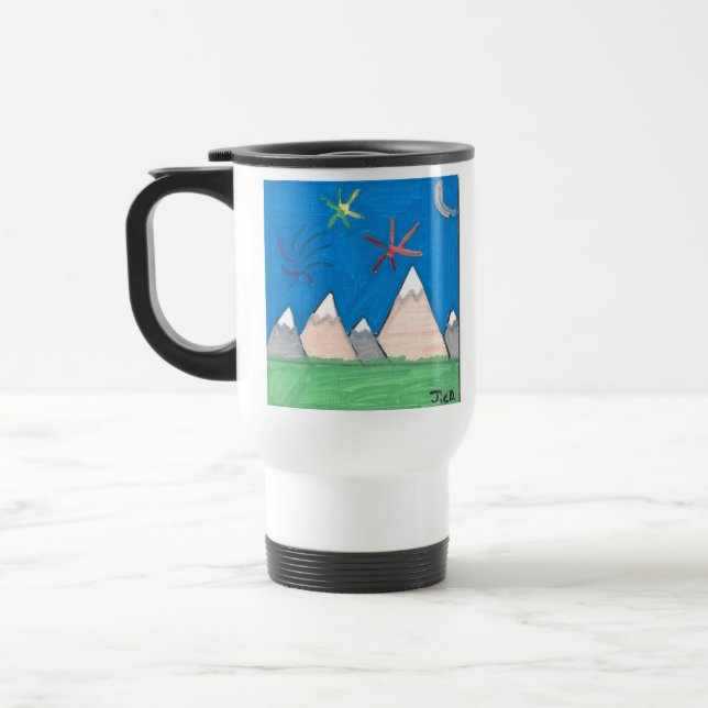 De Voyage Mountains and Fireworks Travel Mug (Gauche)