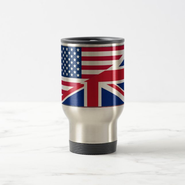 De Voyage Mug à drapeau américain et britannique à deux cito (Centre)