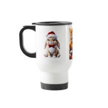 Mug avec adorable conception d'un lapin & chatons