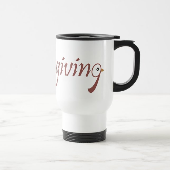 De Voyage Mug avec dessin animé dinde Thanksgiving (Droite)