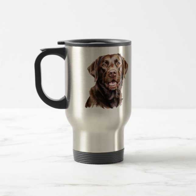 De Voyage Mug classique Labrador Retriever au Chocolat, 325  (Gauche)