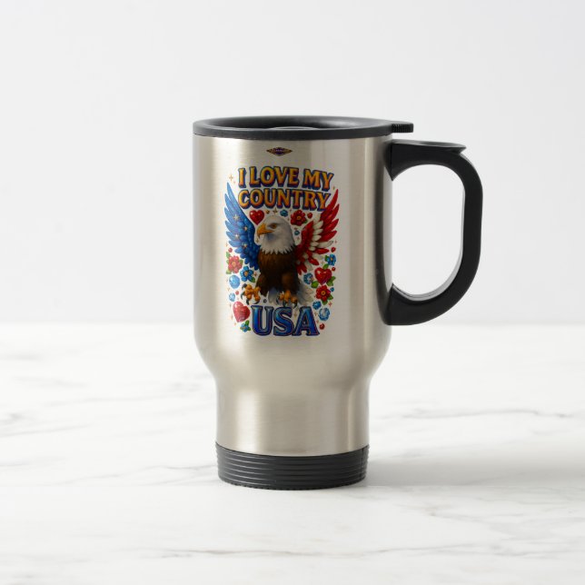 De Voyage Mug Design : I Love My Country - USA (Droit)