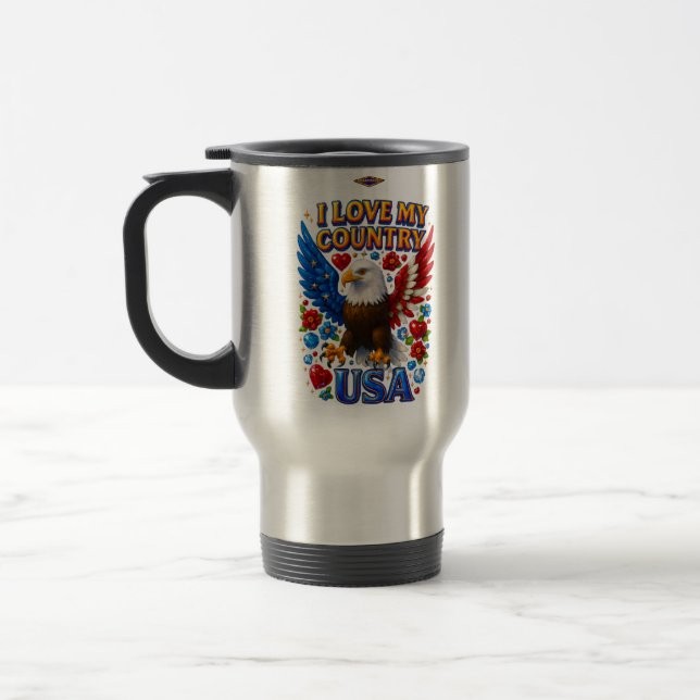 De Voyage Mug Design : I Love My Country - USA (Gauche)