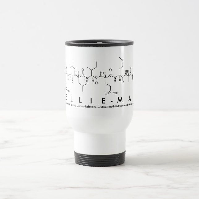 De Voyage Mug du nom du peptide Ellie-Mae (Centre)