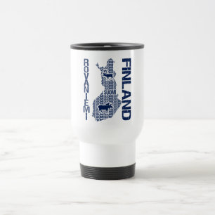 De Voyage Mug FINLAND MAP - Rovaniemi - choisir style, coule