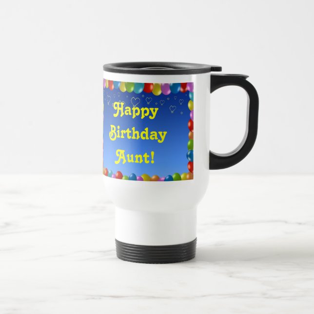 De Voyage Mug Joyeuse Tante Anniversaire (Droite)