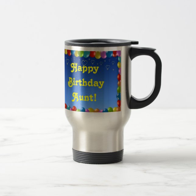 De Voyage Mug Joyeuse Tante Anniversaire (Droit)