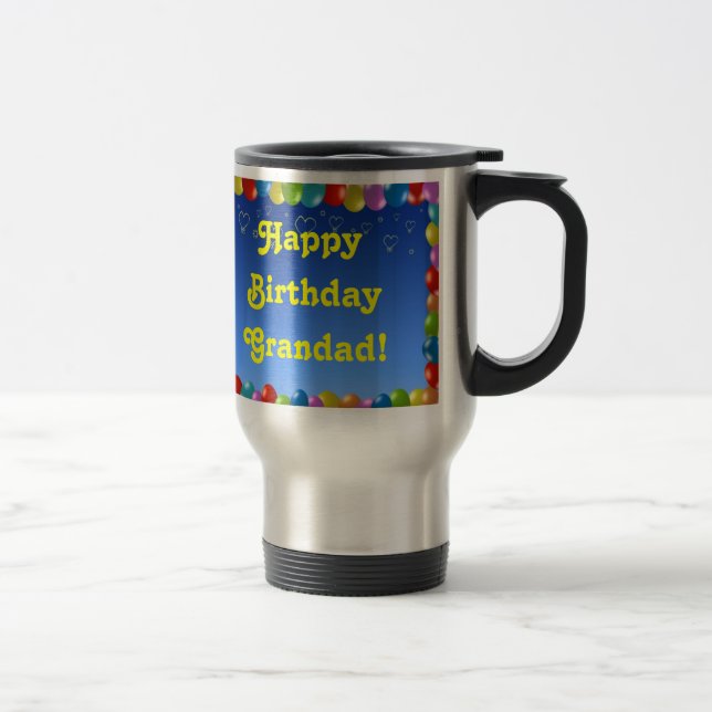 De Voyage Mug Joyeux Anniversaire Grand (Droit)