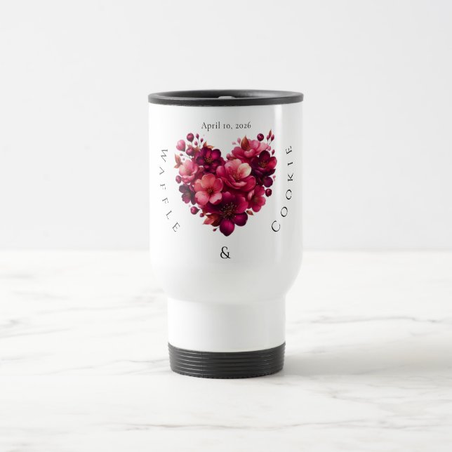 De Voyage Mug Mariage personnalisable pour les couples (Centre)