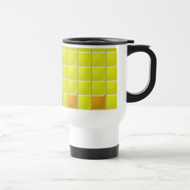 De Voyage Mug - Mosaic Squares in Yellow (v.2) (Droite)