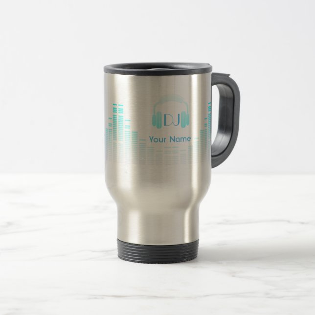 De Voyage Mug musicien Dj personnalisé (Devant droit)
