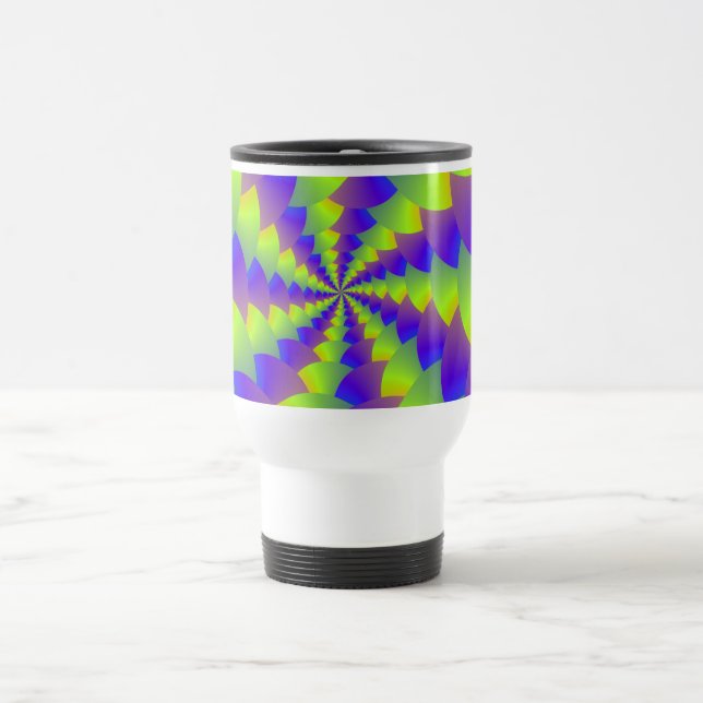 De Voyage Mug spirale jaune et pourpre (Centre)