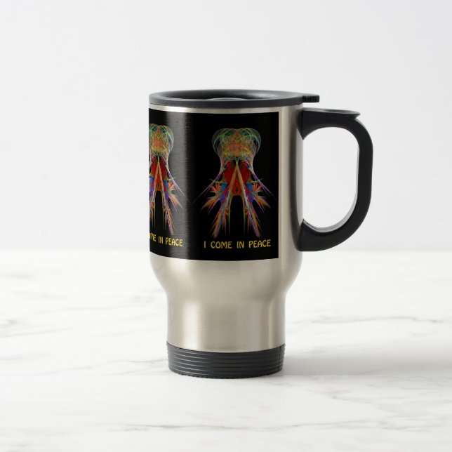 De Voyage Mug thermique : Visiteur Alien - "Je viens en paix (Droit)