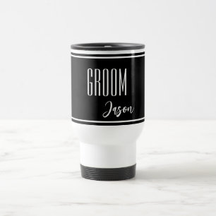 De Voyage Nom personnalisé Groom Travel Mug