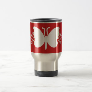 De Voyage Papillon rouge foncé tournoie la Mug