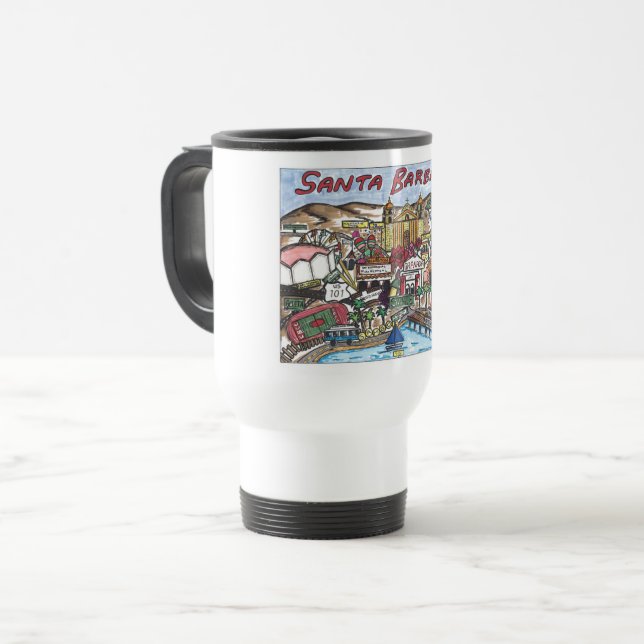 De Voyage Père Noël Barbara Commuter Mug (Devant gauche)
