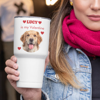 De Voyage Personalized Dog Photo Valentine’s Day Travel Mug