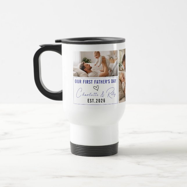 De Voyage Personalized Photo Mug – Our First Father’s Day (Gauche)