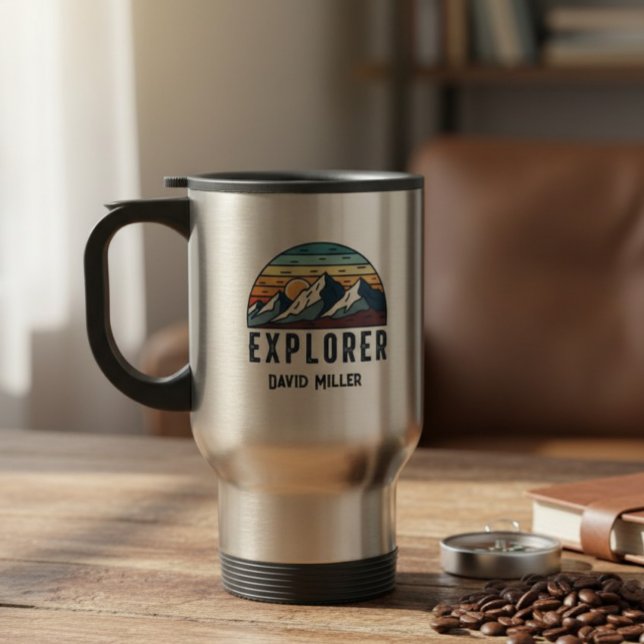 De Voyage Personalized Thermal Travel Mug | Explorer Mug  (Créateur téléchargé)