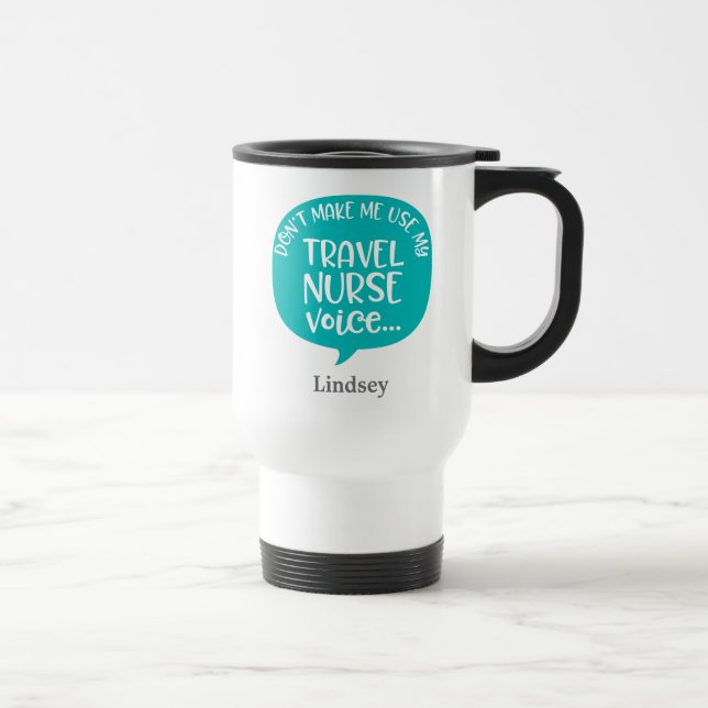 De Voyage Personnalisée Funny Travel Nurse Travel Mug (Droite)